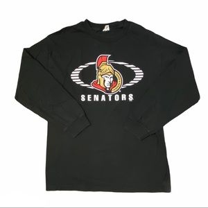 SENATORS Men’s Long Sleeve Shirt Black Size L